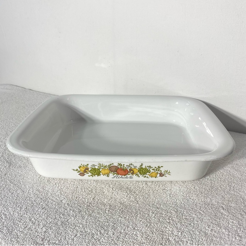 Vintage Corningware Spice Of Life L’Echalote A-21 Roasting Pan Casserole Dish